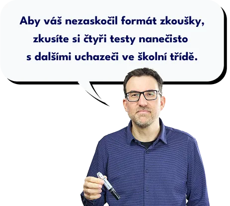 marek učí na tabuli