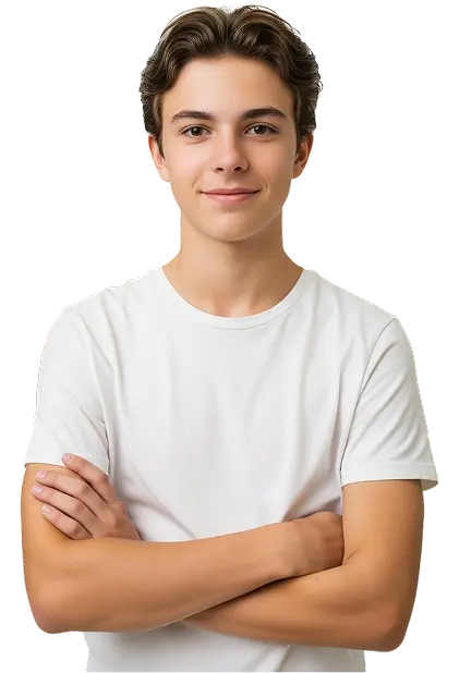 Happy student without worries