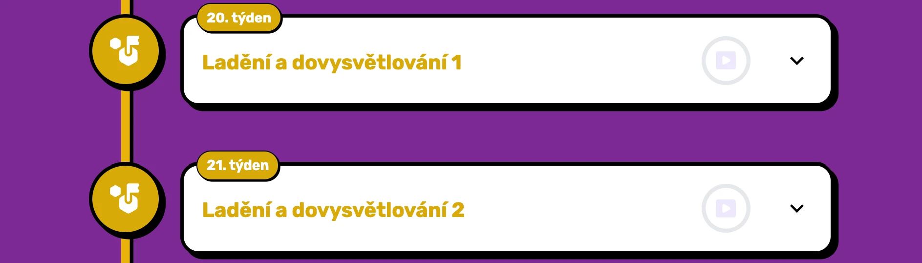 20. a 21. týden: ladění a dovysvětlování po prvních cvičných testech
